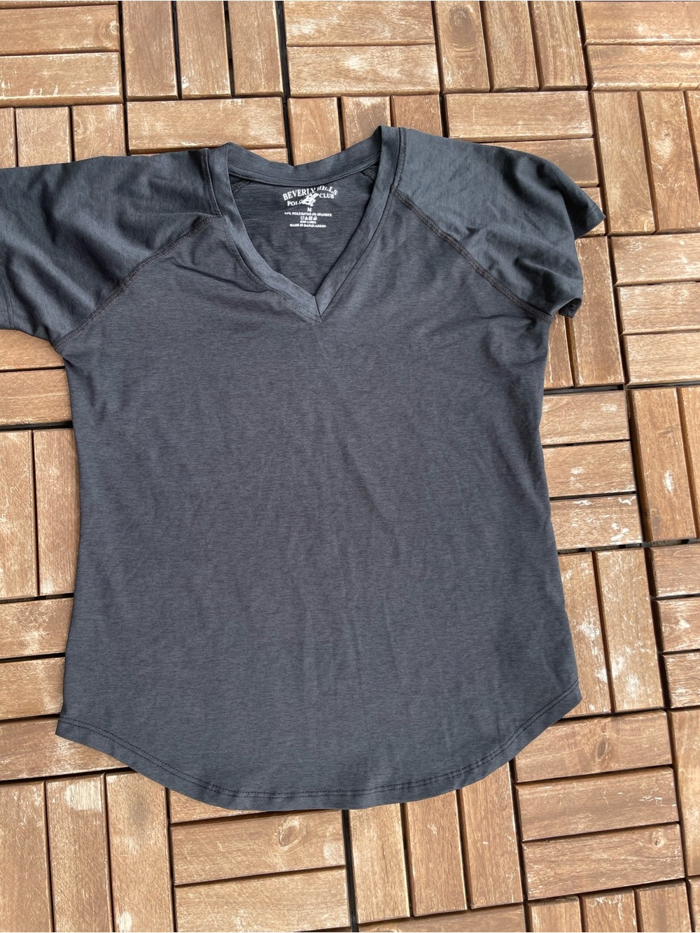 Beverly Hills Polo Club Charcoal Gray V-Neck Tank Top